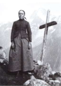 Sie war jung und ihr Name war Werlen ...
ca. 1910, im Hintergrund das Bietschhorn